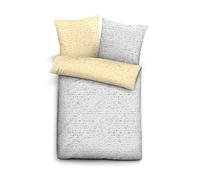 biberna 0068576 Set biancheria da letto con fodere per cuscini Raso di cotone 1x 155x200 cm + 1x 80x80 cm, gris orage