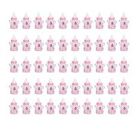 Biberon, 50 pezzi Candy Baby Bottle Plastic Candy Bottle Fillable Bomboniere, per le decorazioni dei regali(Rosa)