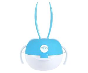 Biberon a forma di coniglio pasto set da viaggio, blu