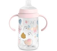 Suavinex Biberon anticolica My Family con manico, beccuccio in silicone 270 ml Rosa