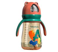 Biberon Baby Bear, bottiglia in PP a bocca larga, biberon per allattamento al seno, design adorabile con cartoni animati, per l'allattamento al seno, confortevole, 300 ml, collo largo con tettarella