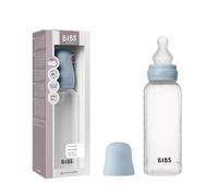 Biberon Baby BIBS 270 ml - Tettarella in silicone - Anti-coliche, senza BPA, tettarella tonda, flusso medio, leggero e facile da pulire, per neonati 0+ anni - Baby Blue