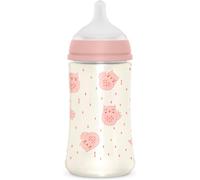 SUAVINEX Bonhomia - Biberon In Silicone 270 Ml - Rosa 3M+