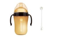 Biberon in silicone per bambini - Set di alimentazione naturale con valvola anti-colica, capezzolo a collo largo, 0-6 mesi, 250 ml, senza BPA