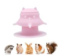 Biberon in silicone per piccoli animali domestici, stazione di allattamento con 4 tettarelle, per furetti, alianti per zucchero, gattini, conigli, cani di piccola taglia (rosa)