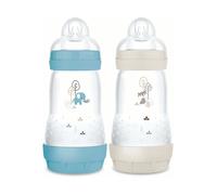 Biberon anti-coliche MAM Easy Start 2 mesi+ - Flusso medio - Oceano "Elefante" + Sabbia "Volpe" Confezione da 2 x 260 ml × 2