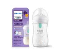 Biberon Natural con Tettarella a Risposta Naturale e Valvola AirFree decorazione Orsetto da 260 ml 1m+ | senza BPA - Philips Avent