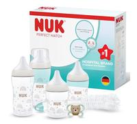 NUK Perfect Match Perfect Start Set di Biberon | 0-6 Mesi | 4 Biberon Anticolica (150ml, 260ml), 2 Tettarelle, 1 Succhietto Perfect Match Air, 1 Scovolino per Biberon | Arcobaleno | 8 Pezzi