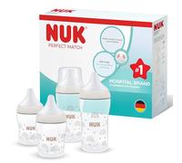Biberon NUK Perfect Match | 0+ mesi | 150 ml e 260 ml | Biberon anticolica | PP | Indicatore di controllo della temperatura | Arcobaleno | 1 pezzo