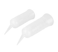 Biberon Parrucchiere per Chioma 2 Pezzi 120ml Plastico | Segni di Livello, per Trattamenti Cuoio Capelluto e Applicazione Tinta, Uso Salone, Formato Trasparente