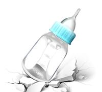 Biberon per allattamento al seno, 120 ml, con tettarella intercambiabile in silicone e trasparente, mini biberon per gattini, cuccioli, conigli, piccoli animali e gatti