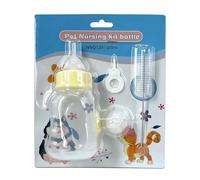 Biberon per allattamento | Biberon per animali domestici da 120 ml con ciuccio in silicone sostituibile e trasparente | staccabile per conigli, cuccioli, piccoli animali, gattini appena nati