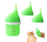 Biberon per allattamento, biberon per cuccioli per allattamento, design anti-soffocamento, 2 tettarelle in silicone extra sostituibili per una comoda sostituzione (verde)
