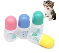 Biberon per Allattamento per Animali Domestici 4 Pezzi 60ml Biberon Riutilizzabile per Gatti Biberon per Latte Portatile Alimentatore per Animali per Cane Gatto Colore Casuale