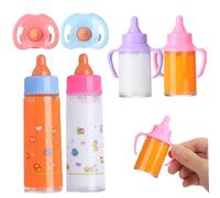 Biberon per bambole con ciuccio 6 pezzi/set Biberon simulati per bambole con latte o succhi che scompaiono Fai finta di giocare con accessori per, per bambini, Stile 2