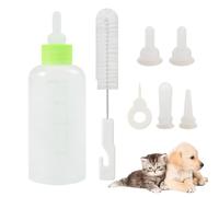 Biberon Per Gatti - Biberon Per Cuccioli Di, B́iberon Ṕer Gattini E Cuccioli, Kit P̀er Allattamento Da 7 Pezzi | Alimentatore P̃er Animali Domestici Ṕ̄ér Uso Alimentare | Set Di Spazzole Pér L