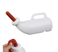 Biberon per vitelli da 2 litri, biberon orizzontali con tettarelle di capacità e 2 tettarelle in morbido silicone per un'alimentazione sicura.