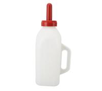 Biberon per vitelli da 2 litri, con tettarella in silicone a prova di perdite, con manico, per fattoria e pascolo, design in plastica resistente. (Pentola di latte verticale)