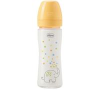 Chicco Perfect Easy Biberon Anti-Colica in Vetro 240ml Colore Giallo, 1 Pezzo