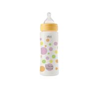 Chicco Biberon Perfect Easy - Flusso veloce, Tettarella Physio silicone, 330 ml, 4 Mesi+ Bambina
