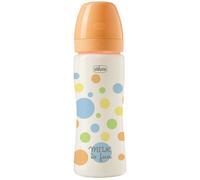 Chicco Perfect Easy Biberon Anti-Colica in Silicone 330ml Colore Arancione, 1 Pezzo