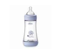 Biberon Perfect5 azzurro 240ml in silicone 2 fori - Chicco