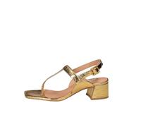 Bibi Lou Sandalo Infradito in Pelle Laminata Oro 41