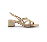 Bibi Lou, ,Shoes ,Donna ,Giallo ,35 EU Sandali in pelle dorata con schiena intrecciata