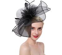 Bibi Matrimonio Donna Elegante Cappello Veletta Banchetto Fascinator Hat Vintage Forcina Capelli Chic Parrucchiere Sposa Fiore Cerchietto Derby Ascot Cocktail Chiesa