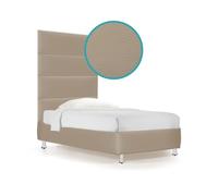 BiBi Relax | Testata in Ecopelle x 4, Colore Tortora, 75L x 30P x 5H cm, Made in Italy