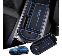 BIBIBO bracciolo auto con tappetino Scatola Portaoggetti del Bracciolo Central Console Armrest Storage Box per Toyota C-HR AX10 ZYX10/NGX50 2016-2022, Blu