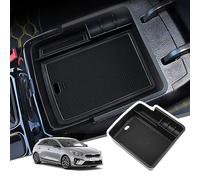 BIBIBO bracciolo auto con tappetino Scatola Portaoggetti del Bracciolo Central Console Armrest Storage Box per Kia Ceed SW GT/Proceed GT 2018-2022, Rosso