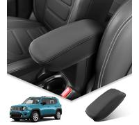 BIBIBO Copertura per bracciolo compatibile con Jeep Renegade BU 2015-2025, protezione per bracciolo centrale, copertura per console centrale, rivestimento bracciolo (linea nera)