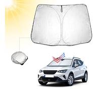 BIBIBO Parasole Auto per Parabrezza Compatibile con T-Roc SUV 2017-2024, Protezione Solare Pieghevole con Rivestimento Anti-UV, Alta Qualità, Facile da Riporre