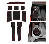 BIBIBO Tappetini in Gomma per Auto, Accessori per Fodere Compatibili con Seat Ibiza tipo 6F SEAT Arona 2017-2025, Inserti per tazze e console centrale della porta Tappetino, 9pc