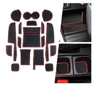 BIBIBO Tappetini in Gomma per Auto, Accessori per Fodere Compatibili con Suzuki Vitara 2016-2024, Inserti per tazze e console centrale della porta Tappetino Antiscivolo, 17pc