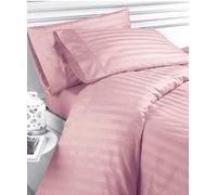 BIBIHOME - Parure Copripiumino Matrimoniale Zefiro Novia - Raso di Cotone 100% | Elegante e Resistente con Certificazione Oeko-Tex | Set 3 Pezzi con 1 Sacco 255x200 + 2 Federe 52x80 ROSA