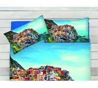 BIBIHOME - Set 2 Federe Sogni d'oro in 100% cotone fantasia di Lovely Home (CINQUETERRE)