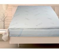 BIBIHOME - Topper Niucci Pur Indeformabile in Poliuretano Bugnato H5 cm con Rivestimento Tencel e Maglia Jacquard Sfoderabile - Effetto Massaggiante Traspirante Anallergico - Made in Italy 160x190 cm