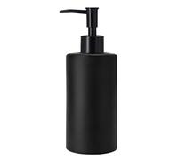 Bibilan Dispenser Sapone Vetro nero, 350 ml Dispenser Di Sapone Cucina Bagno, Opaco Erogatore Sapone, Porta Sapone Liquido per Shampoo Bagnoschiuma Igienizzante Mani, Dispenser Detersivo