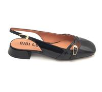Bibilou 675z21 slingback vernice nera cinturini tacco 2cm fondo gomma C