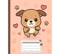 BibiPi Cute Dog Composition Notebook - Student Planner & Organizer for School: 110 Pages, 7.5x9.25" - Features "All About Me," Daily Schedule, Contacts, & Important Dates for Kids & Teens