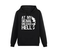 bibizan Gladiator Unleash Hell Russell Crowe Movie Hoody Unisex Long Sleeve Hooded with Pocket Black XL