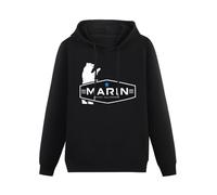 bibizan Marin Bikes California Mountain Full Suspension Trail Hoody Unisex Long Sleeve Hooded with Pocket Black M