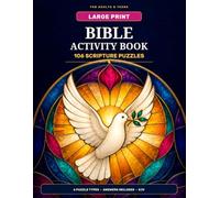 Bible Activity Book for Adults: Christian Word Search, Crossword, Cryptogram, Trivia & Maze Puzzles with Answer Keys for Teens & Bible Study Groups
