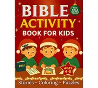 Bible Activity Book for Kids Ages 4-8: Christmas Bible Story, Word Search, Maze, Puzzle, Game, Coloring Book, and Devotional Activity