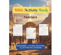 Bible Activity Book - Numbers: WordSearch, CrossWord, Scramble, Fill-in-the-blank, Matching Bible Puzzle, Numbers|Easy to Read Print| 8.5x11 inches, ... Fun for Beginners, Family, & Sunday School.