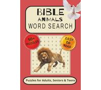 Bible Animals Word Search Puzzle: Word Search with Easy to Read Print about Bible Animals Words and More | 6x9 inches, 110 pages | 50+ Puzzles. Gift for Christians, children