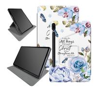 Bible Blue - Custodia per Samsung Galaxy Tab S7 (2020)/S8 Tablet (2022) 11 pollici, supporto pieghevole girevole a 360 gradi, custodia con angoli di visualizzazione multipli con funzione sleep/wake