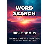 Bible Book Word Search: 80 Gospels, Psalms & Proverbs & Parables & Symbols-Themed Large-Print Puzzles - 1,600+ Words to Find - Includes Answer Keys & Bonus Quiz Word